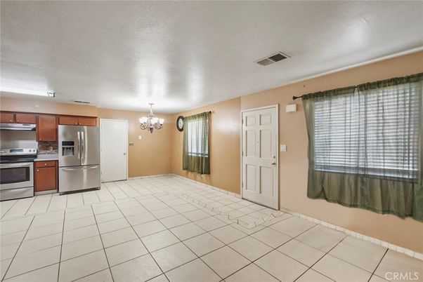 Chandelier, Interior, Kitchen, Stainless Steel Appliances