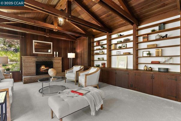 Fireplace, Interior, Living room, Wooden Beams, Wooden Ceilings, Wooden Walls