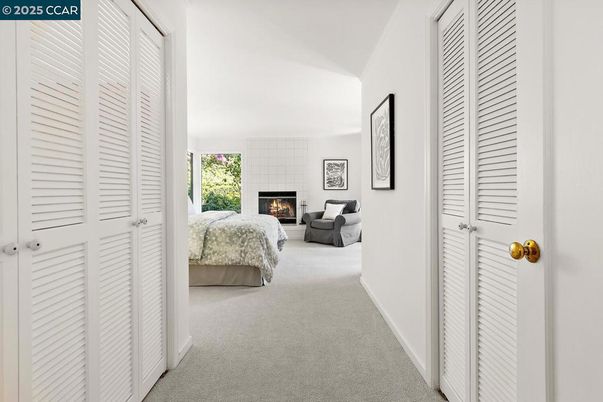 Bedroom, Fireplace, Interior