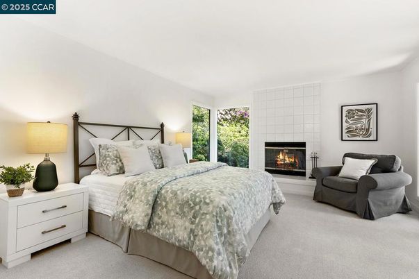 Bedroom, Fireplace, Interior