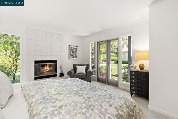 Bedroom, Fireplace, Interior