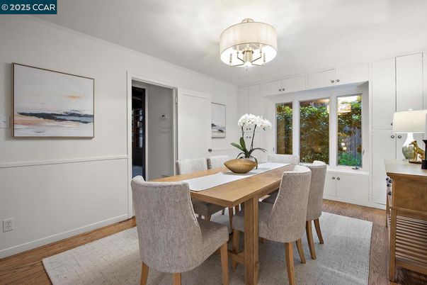 Chandelier, Dining room, Interior, Wood Texture Flooring