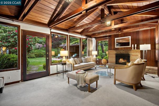 Fireplace, Interior, Living room, Wooden Beams, Wooden Ceilings, Wooden Walls