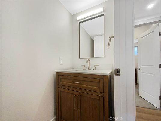 Bathroom, Interior, Recessed Lighting, Wood Texture Flooring
