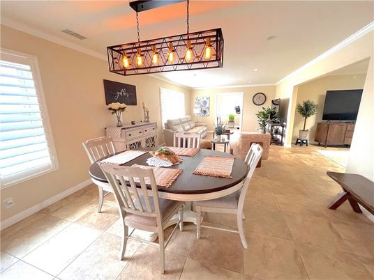 Dining room, Interior, Living room, Pendant Lights, Recessed Lighting