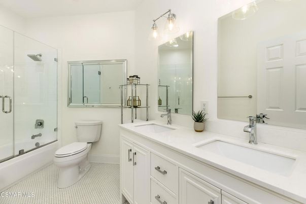 Bathroom, Dual Sink Vanities, Glass Shower, Interior