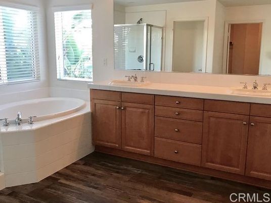 Bathroom, Dual Sink Vanities, Interior, Wood Texture Flooring