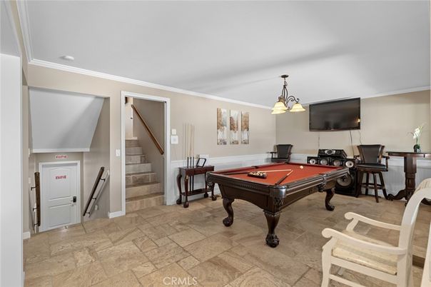 Billiard Table, Game Room, Interior, Pendant Lights