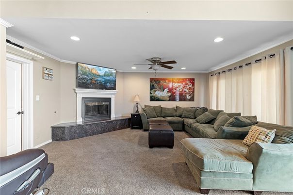 Fireplace, Interior, Living room, Recessed Lighting