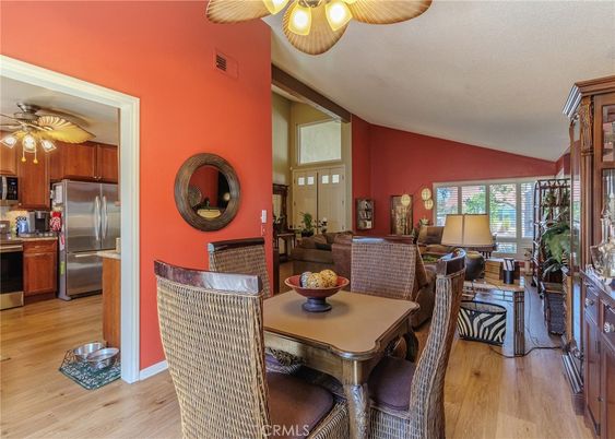 Dining room, Interior, Kitchen, Stainless Steel Appliances, Wood Texture Flooring