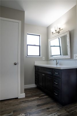 Bathroom, Dual Sink Vanities, Interior, Wood Texture Flooring