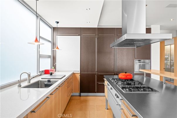 Interior, Kitchen, Pendant Lights, Recessed Lighting, Stainless Steel Appliances