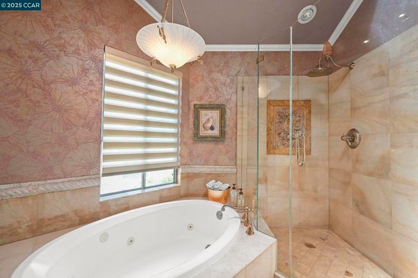 Bathroom, Glass Shower, Interior, Pendant Lights