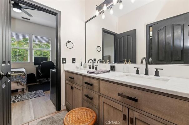 Bathroom, Dual Sink Vanities, Interior, Wood Texture Flooring