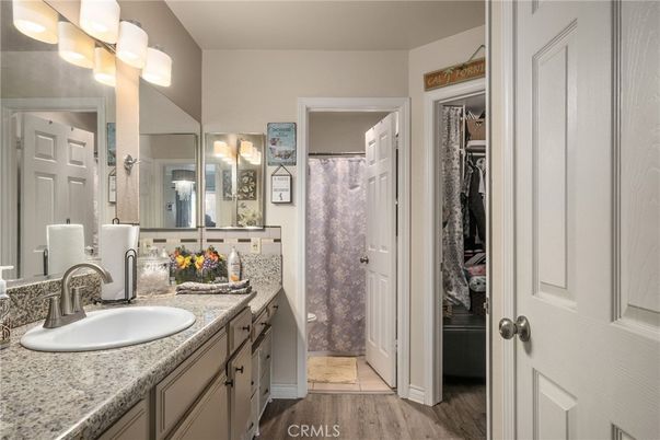 Bathroom, Dual Sink Vanities, Interior, Wood Texture Flooring