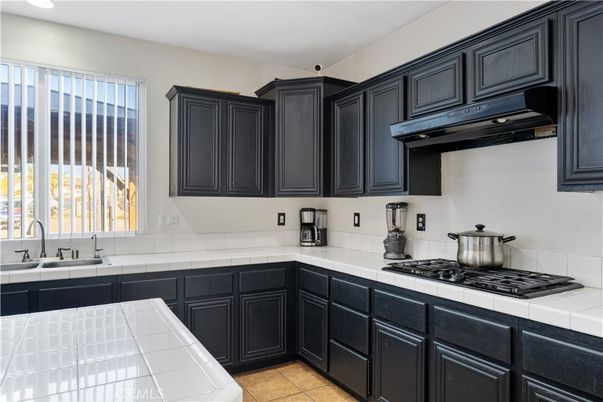 Interior, Kitchen, Recessed Lighting, Tile Countertops