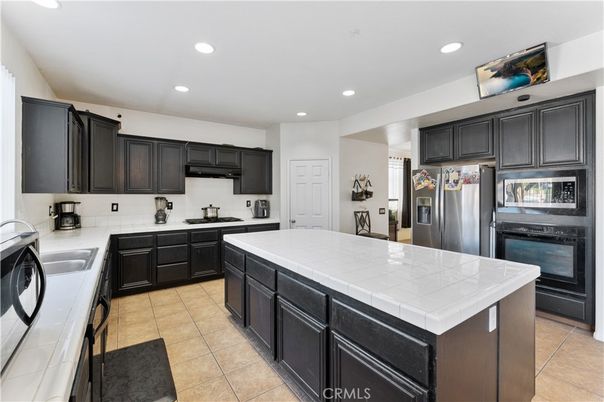 Interior, Kitchen, Recessed Lighting, Tile Countertops