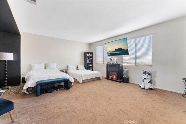 Bedroom, Fireplace, Interior