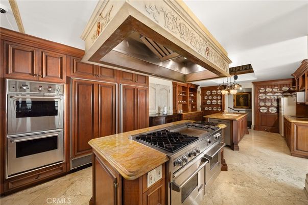 Chandelier, Interior, Kitchen, Pendant Lights, Stainless Steel Appliances