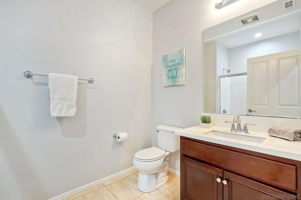 Bathroom, Interior, Recessed Lighting, Wood Texture Flooring