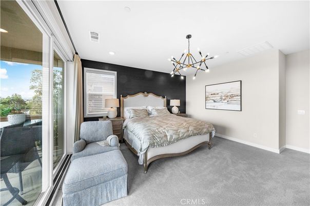 Bedroom, Interior, Pendant Lights, Recessed Lighting