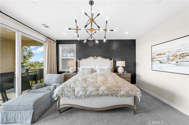Bedroom, Interior, Pendant Lights, Recessed Lighting
