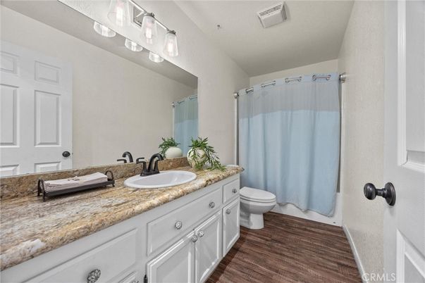 Bathroom, Dual Sink Vanities, Interior, Wood Texture Flooring