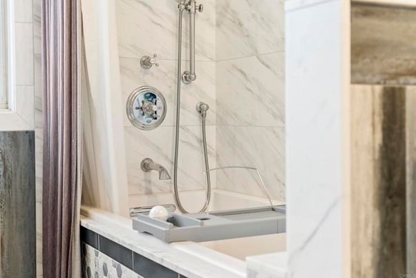 Bathroom, Glass Shower, Interior, Marble Walls