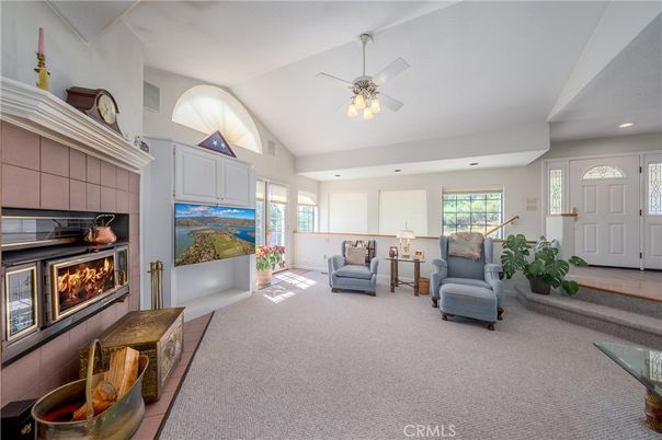 Fireplace, Interior, Living room, Recessed Lighting