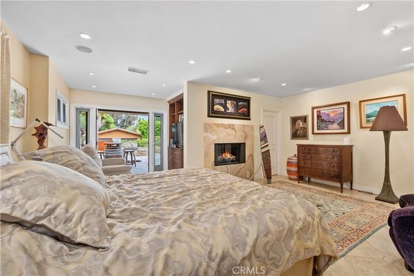 Bedroom, Fireplace, Interior, Recessed Lighting