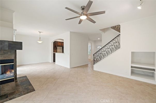 Empty room, Fireplace, Interior, Pendant Lights, Recessed Lighting