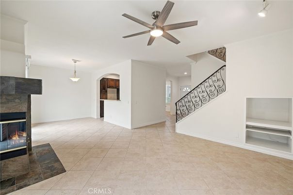 Empty room, Fireplace, Interior, Pendant Lights, Recessed Lighting