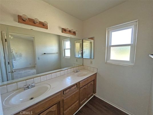 Bathroom, Dual Sink Vanities, Interior, Wood Texture Flooring