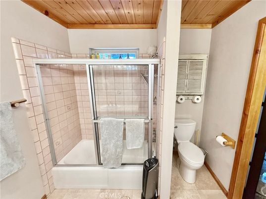 Bathroom, Glass Shower, Interior, Wooden Ceilings