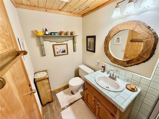 Bathroom, Interior, Tile Countertops, Wooden Ceilings