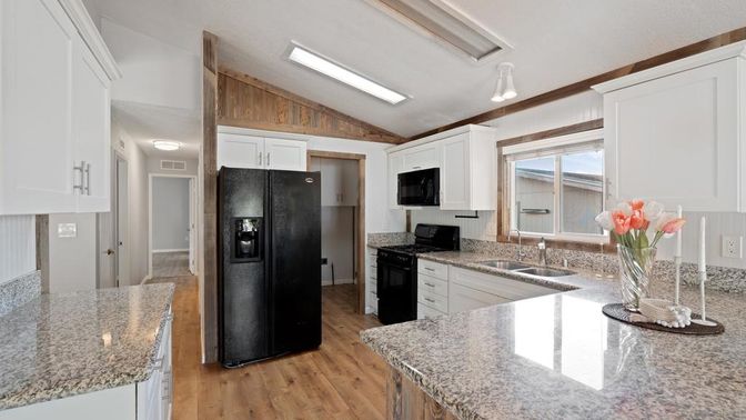 Interior, Kitchen, Wood Texture Flooring
