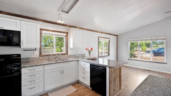Interior, Kitchen, Wood Texture Flooring