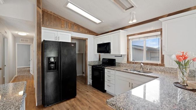 Interior, Kitchen, Wood Texture Flooring