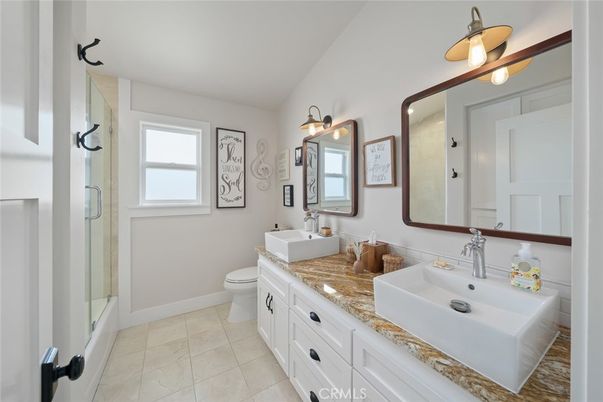 Bathroom, Dual Sink Vanities, Glass Shower, Interior