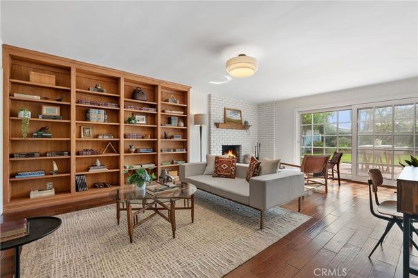 Fireplace, Interior, Living room, Stone Walls, Wood Texture Flooring