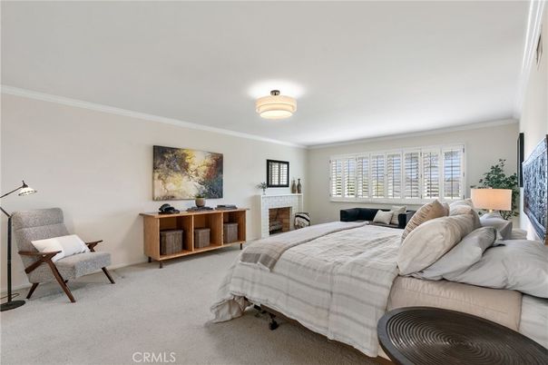 Bedroom, Fireplace, Interior