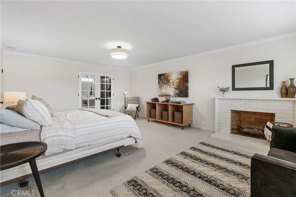 Bedroom, Fireplace, Interior