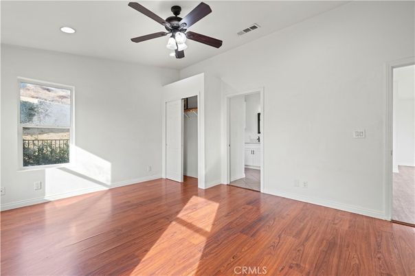 Bathroom, Empty room, Interior, Recessed Lighting, Wood Texture Flooring