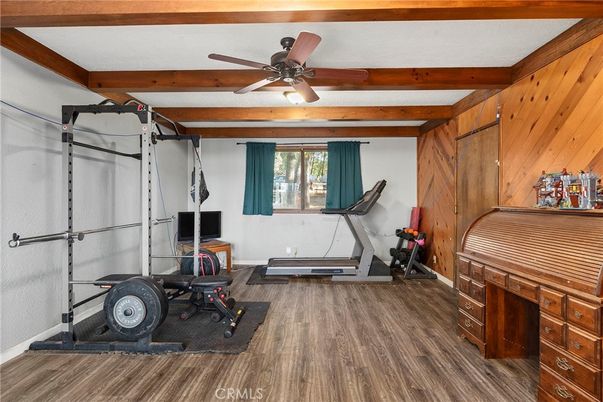 Fitness Equipment, Interior, Wooden Beams, Wood Texture Flooring, Wooden Walls
