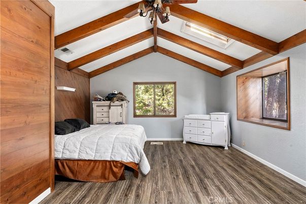 Bedroom, Interior, Wooden Beams, Wood Texture Flooring, Wooden Walls