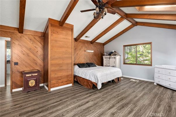 Bedroom, Interior, Wooden Beams, Wood Texture Flooring, Wooden Walls