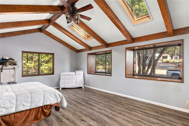 Bedroom, Interior, Wooden Beams, Wood Texture Flooring