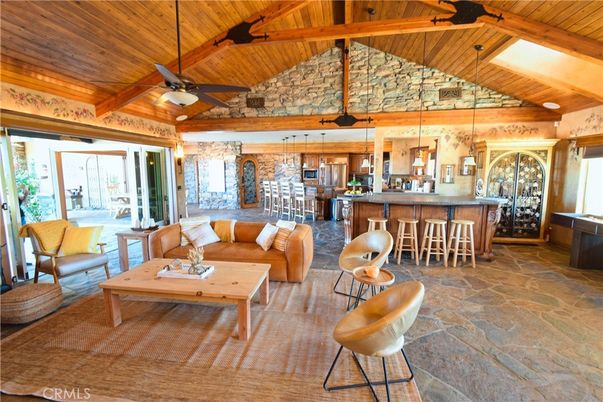 Interior, Kitchen, Living room, Pendant Lights, Stone Walls, Wooden Beams, Wooden Ceilings