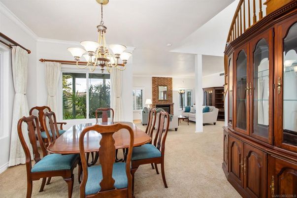 Chandelier, Dining room, Fireplace, Interior, Living room