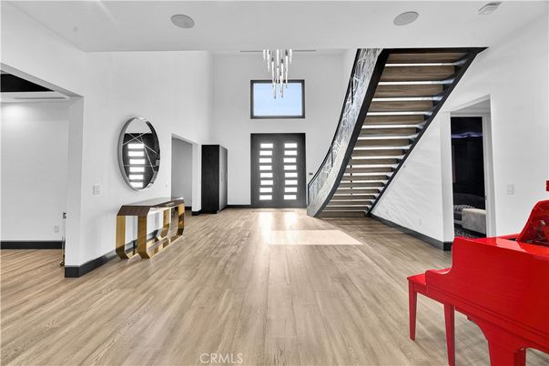 Interior, Pendant Lights, Piano, Wood Texture Flooring